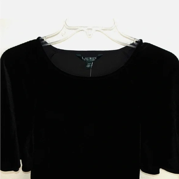 Ralph Lauren Black Velvet Top Size 8 NWOT - Picture 4 of 4